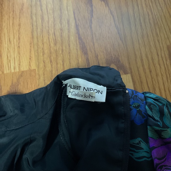 Vintage 80s Albert Nipon Silk Dress  Garfinckel’s - Picture 9 of 13